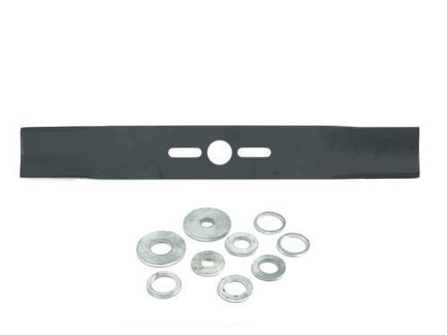 Nóż T2 o długości 40cm do kosiarek - uniwersalny, prosty z podkładkami w zestawie